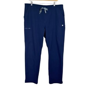 FIGS Cairo Scrub Pants Womens XL Navy Blue Cargo 9 Pocket Stretch Medical